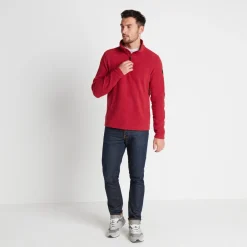 Revive Mens Quarter Zip Fleece - Chilli Red