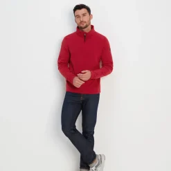 Revive Mens Quarter Zip Fleece - Chilli Red
