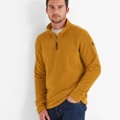 Revive Mens Quarter Zip Fleece - Rich Ochre