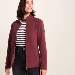 Revive Womens Fleece Jacket - Burgundy