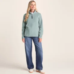 Revive Womens Quarter Zip Fleece - Smokey Teal