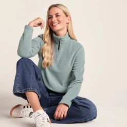 Revive Womens Quarter Zip Fleece - Smokey Teal