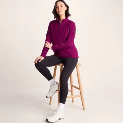 Revive Womens Quarter Zip Fleece - Purple Berry