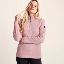 Revive Womens Quarter Zip Fleece - Faded Pink