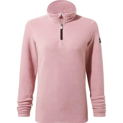 Revive Womens Quarter Zip Fleece - Faded Pink