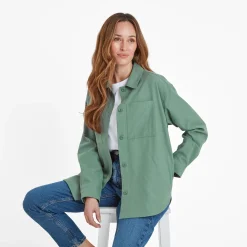 Risna Womens Shacket - Light Forest