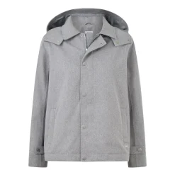 Robyn Womens Waterproof Short Trench Coat - Mid Grey Melange