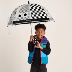 Romney Kids Shaun the Sheep Umbrella - Black White Checkerboard