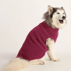 Rover Sherpa Dog Coat L - Washed Burgundy