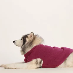 Rover Sherpa Dog Coat L - Washed Burgundy