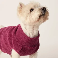Rover Sherpa Dog Coat S - Washed Burgundy