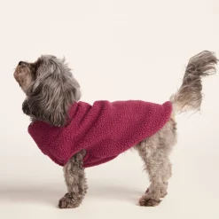 Rover Sherpa Dog Coat XS - Washed Burgundy