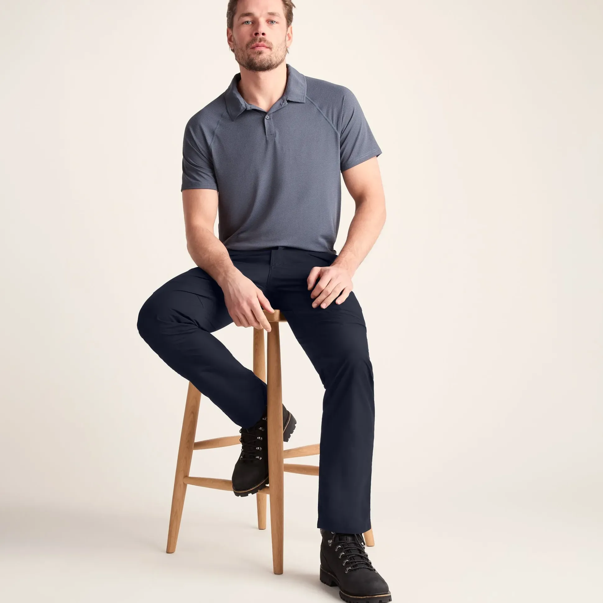 Rowland Mens Performance Trousers Short Leg - Navy