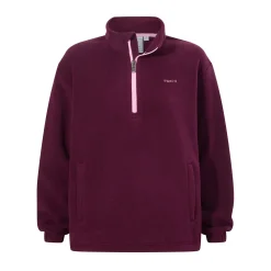 Sachs Womens Midweight Half Zip Fleece Pullover - Aubergine