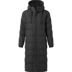 Saga Womens Long Shower Resistant Insulated Jacket - Black
