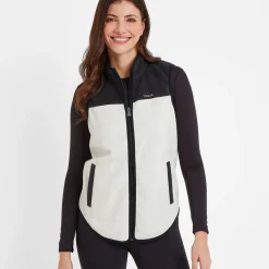 Sarel Womens Colour Block Fleece Gilet - Vanilla/Black