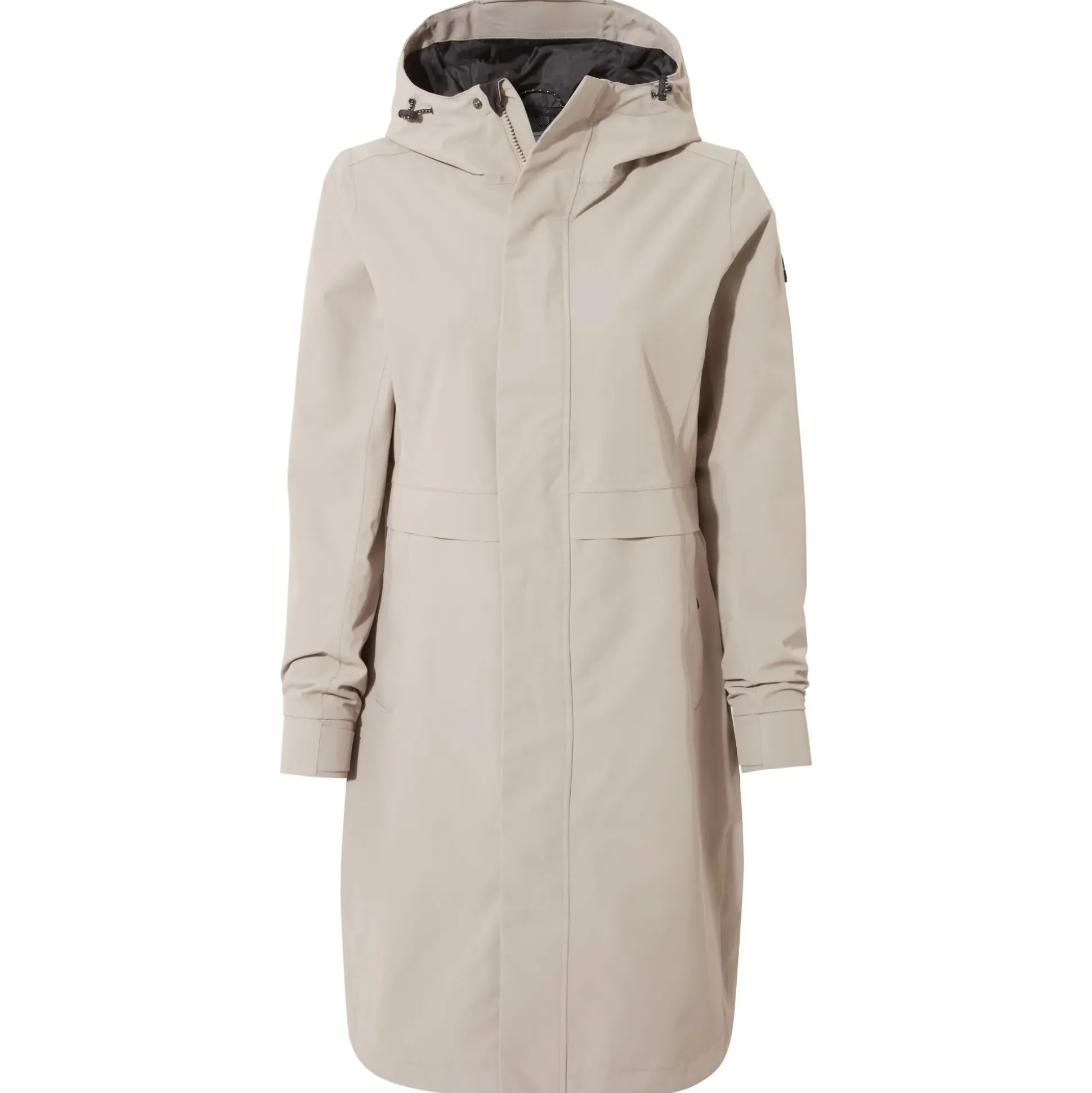 Saunter Womens Long Waterproof Jacket - Dark Taupe