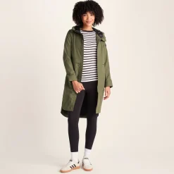 Saunter Womens Long Waterproof Jacket - Khaki