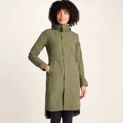 Saunter Womens Long Waterproof Jacket - Khaki