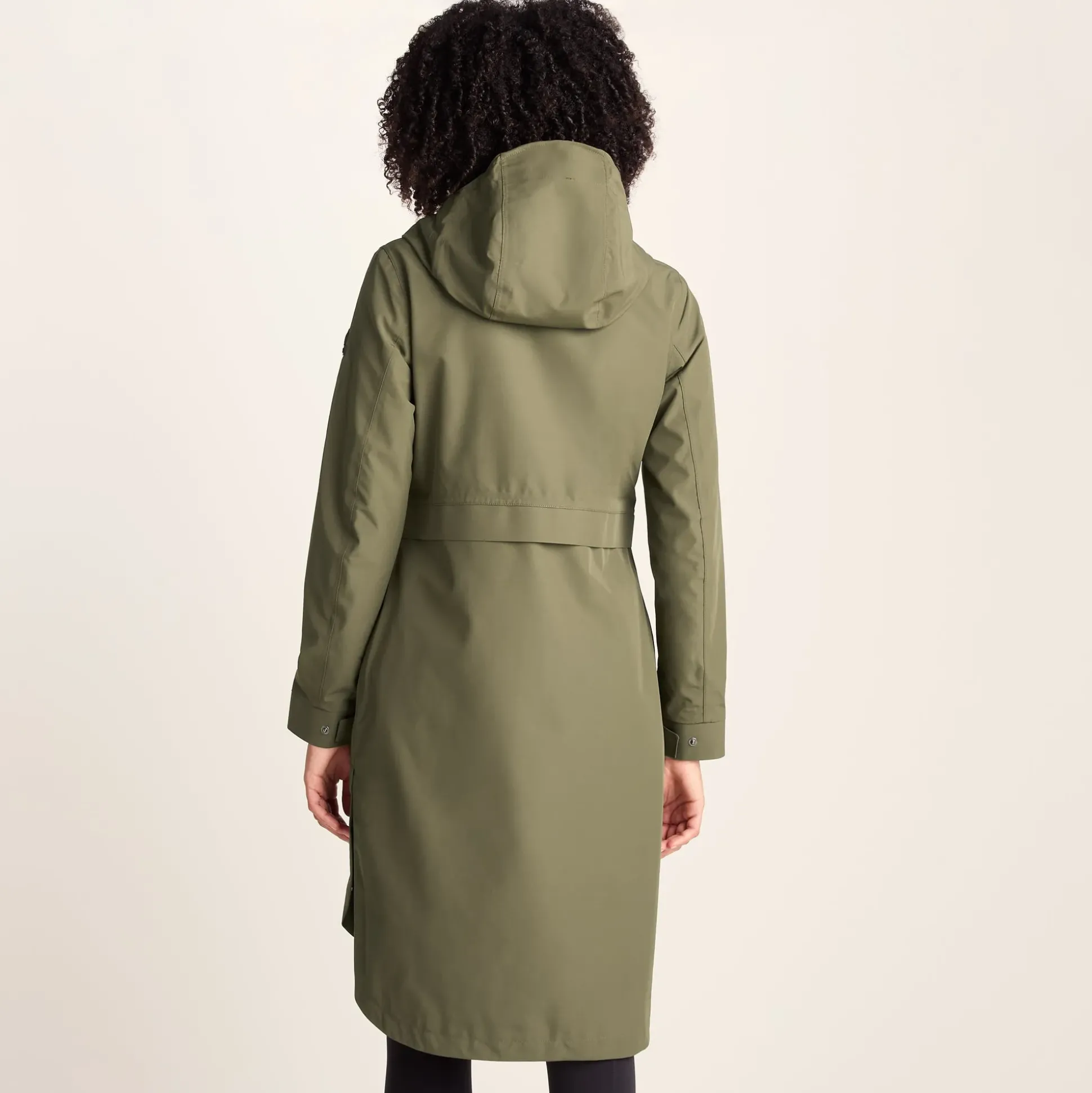 Saunter Womens Long Waterproof Jacket - Khaki