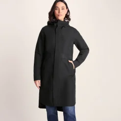 Saunter Womens Long Waterproof Jacket - Black