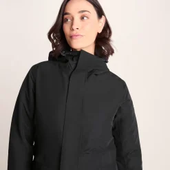 Saunter Womens Long Waterproof Jacket - Black