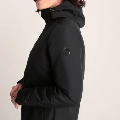 Saunter Womens Long Waterproof Jacket - Black