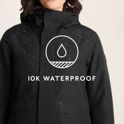 Saunter Womens Long Waterproof Jacket - Black