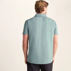 Sawyer Mens 100% Cotton Jersey Polo Shirt - Summer Sky