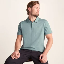Sawyer Mens 100% Cotton Jersey Polo Shirt - Summer Sky