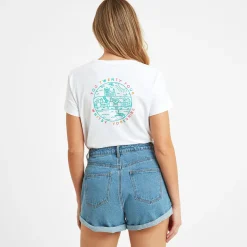 Seaside Womens 100% Cotton T-Shirt - Optic White