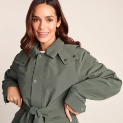 Shea Womens Waterproof Trench Coat - Pale Khaki