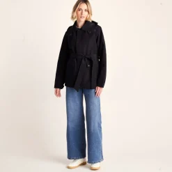 Shea Womens Waterproof Trench Coat - Black