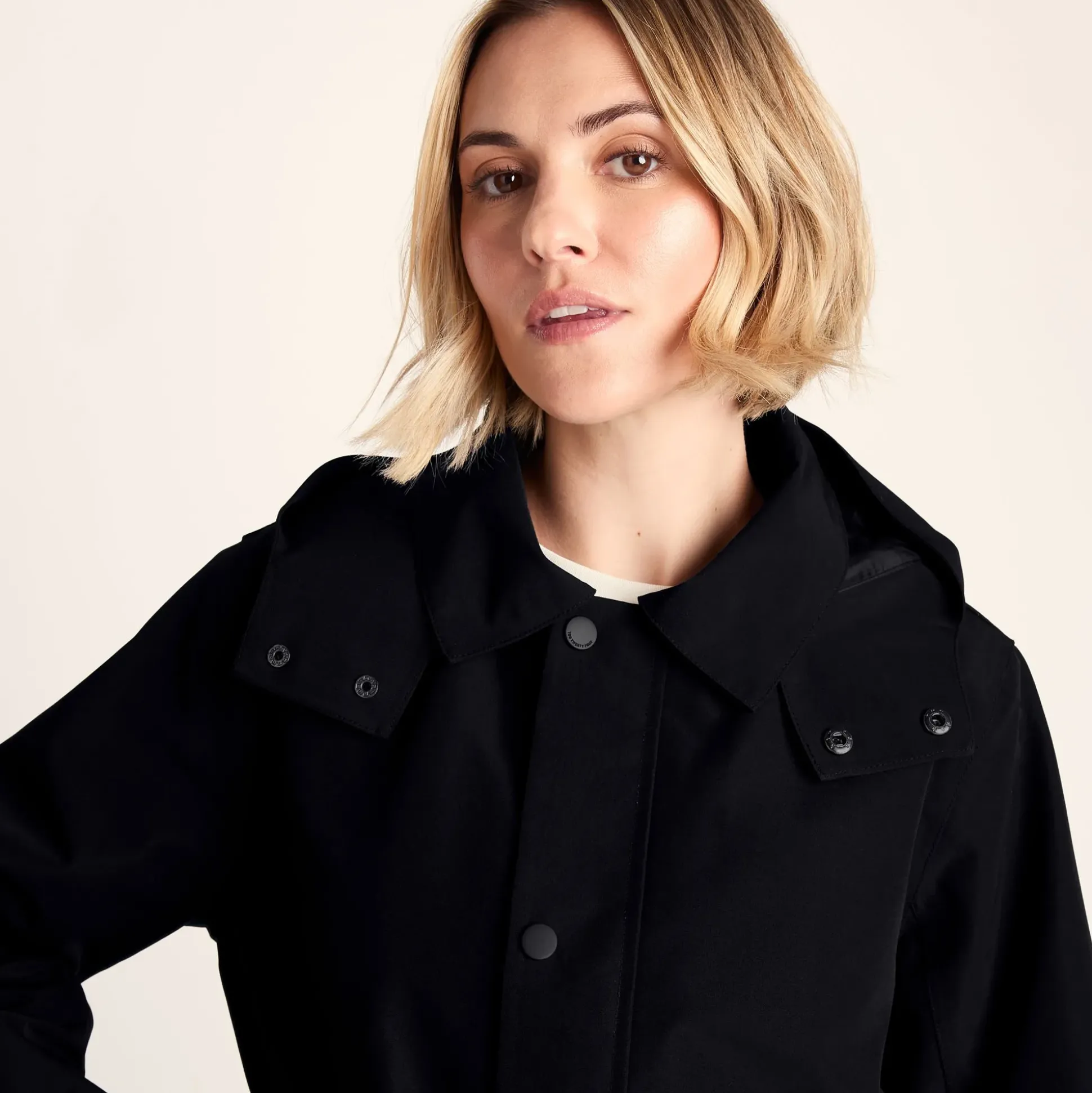 Shea Womens Waterproof Trench Coat - Black