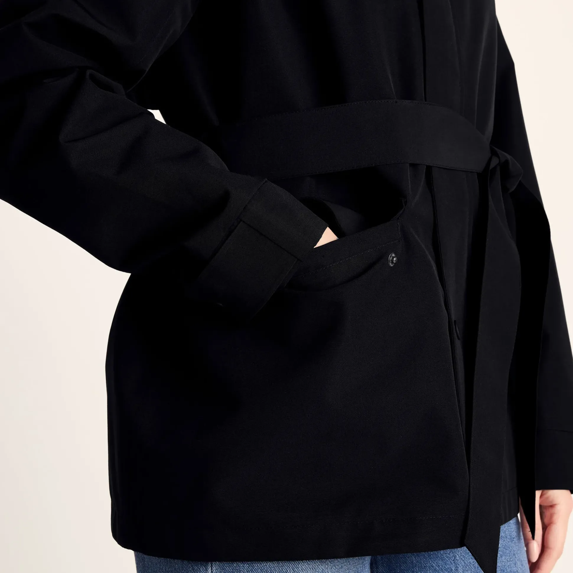 Shea Womens Waterproof Trench Coat - Black