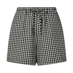 Sienna Womens Gingham Check Shorts - Black Check
