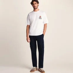 Silas Mens Cargo Trousers - Dark Indigo