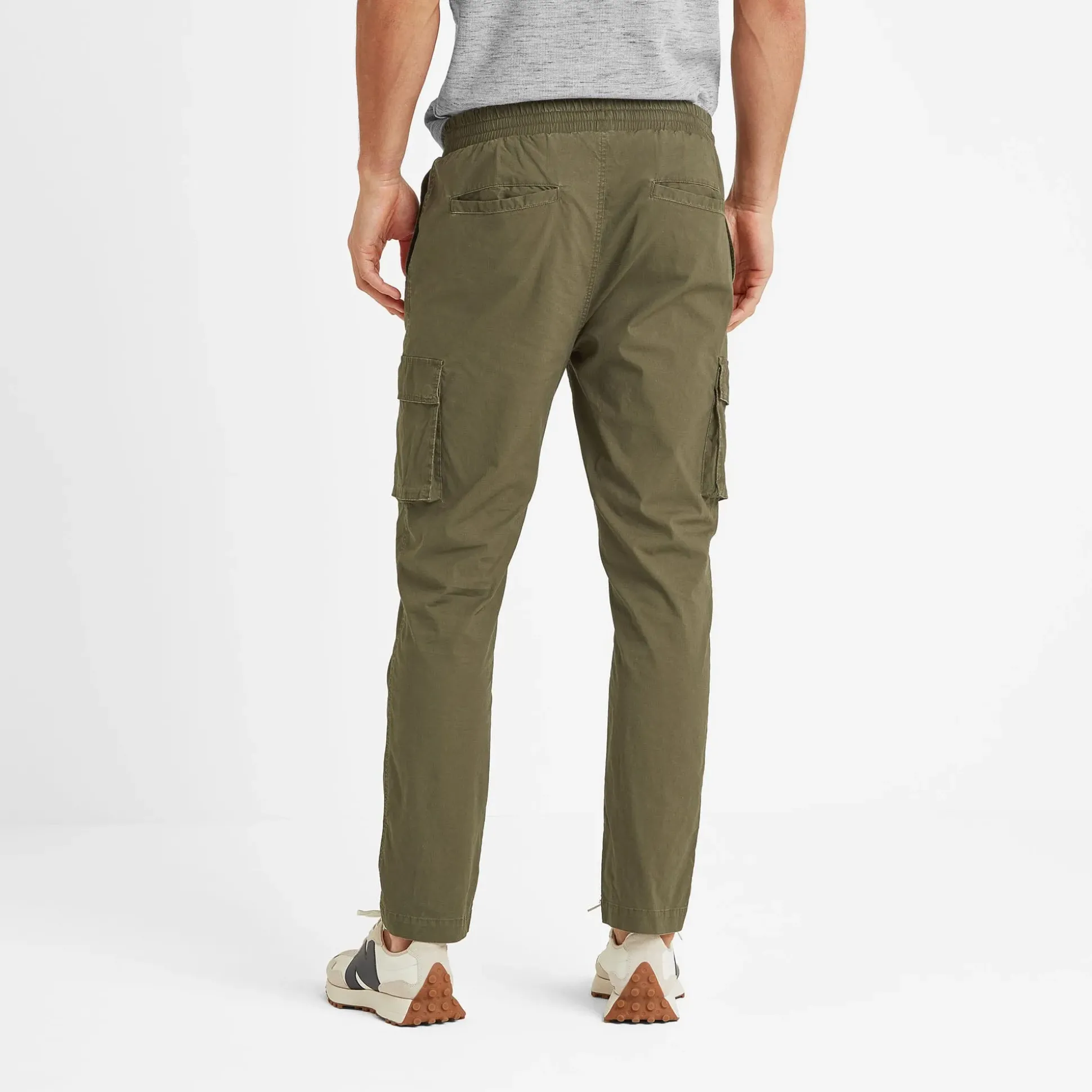 Silas Mens Cargo Trousers - Khaki