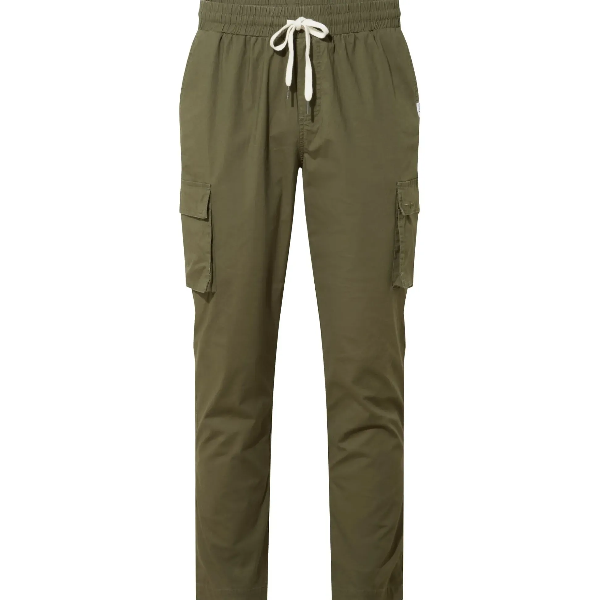 Silas Mens Cargo Trousers - Khaki