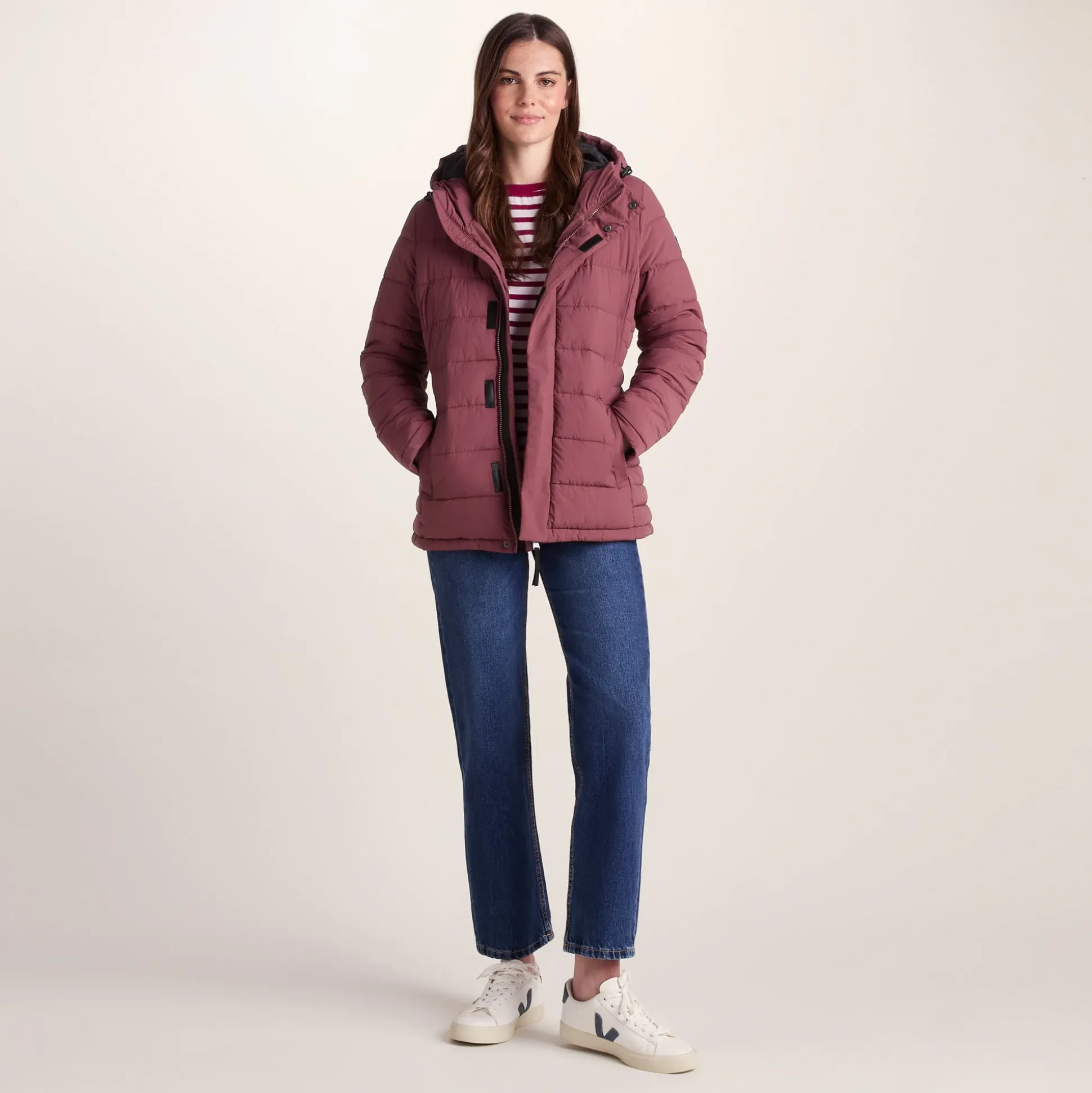 Sleight Womens Short Insulated Parka - Burgundy