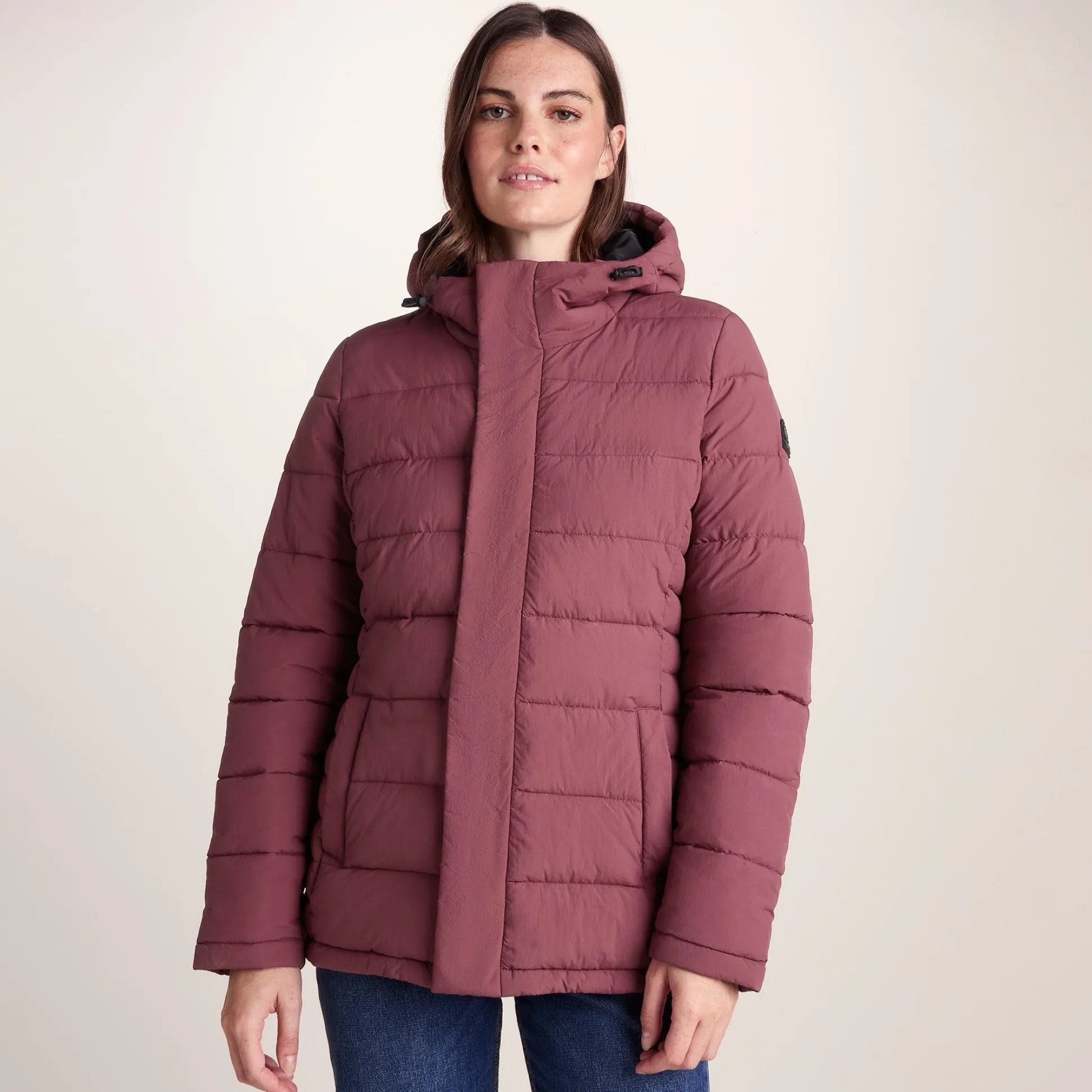 Sleight Womens Short Insulated Parka - Burgundy