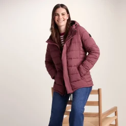 Sleight Womens Short Insulated Parka - Burgundy