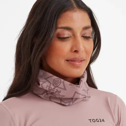 Snood Multifunctional Neck Warmer - Faded Pink Star Print