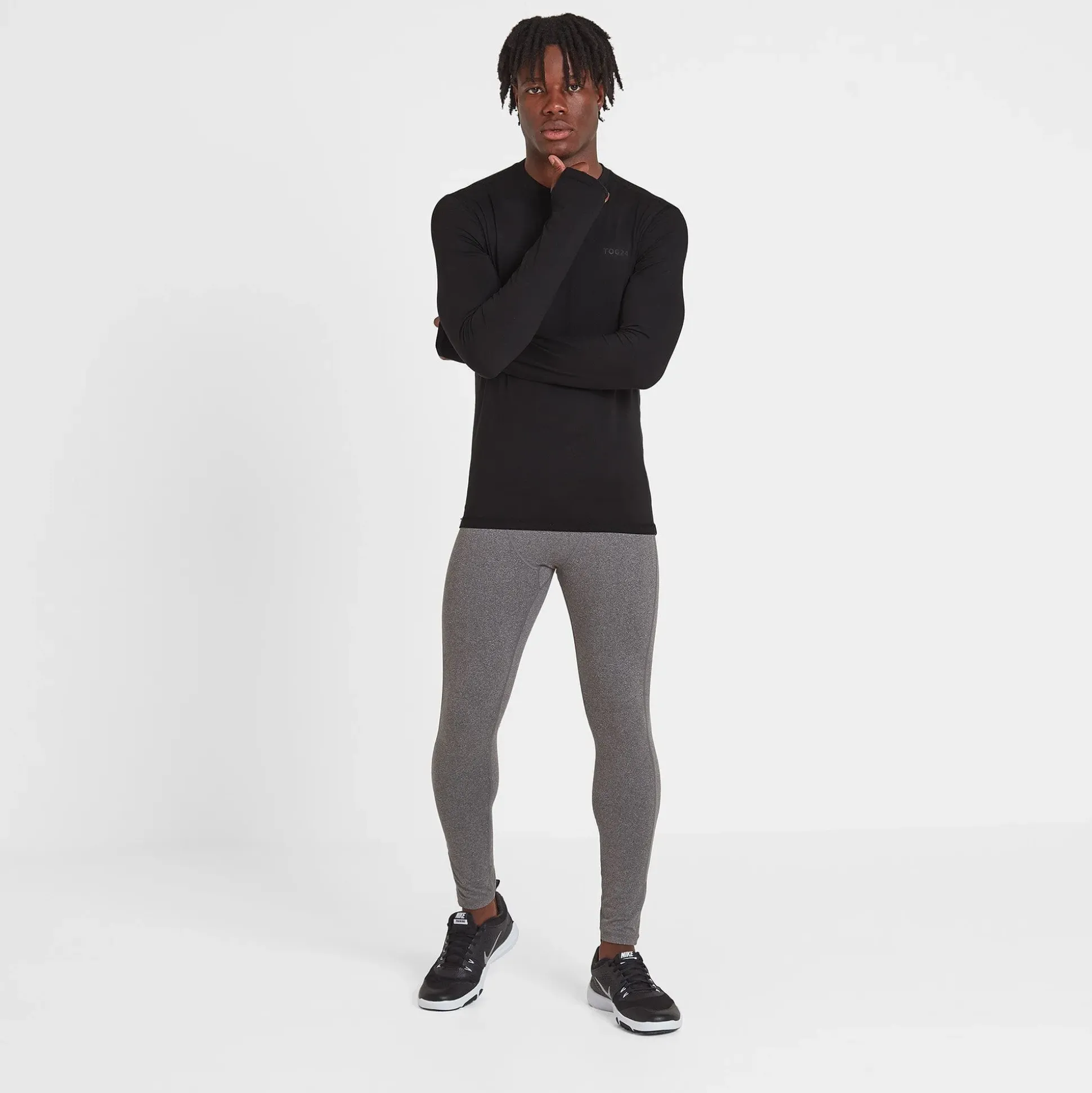 Snowdon Mens Thermal Crew Neck Base Layer - Black