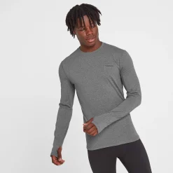 Snowdon Mens Thermal Crew Neck Base Layer - Grey Marl