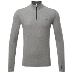 Snowdon Mens Thermal Quarter Zip Base Layer - Grey Marl