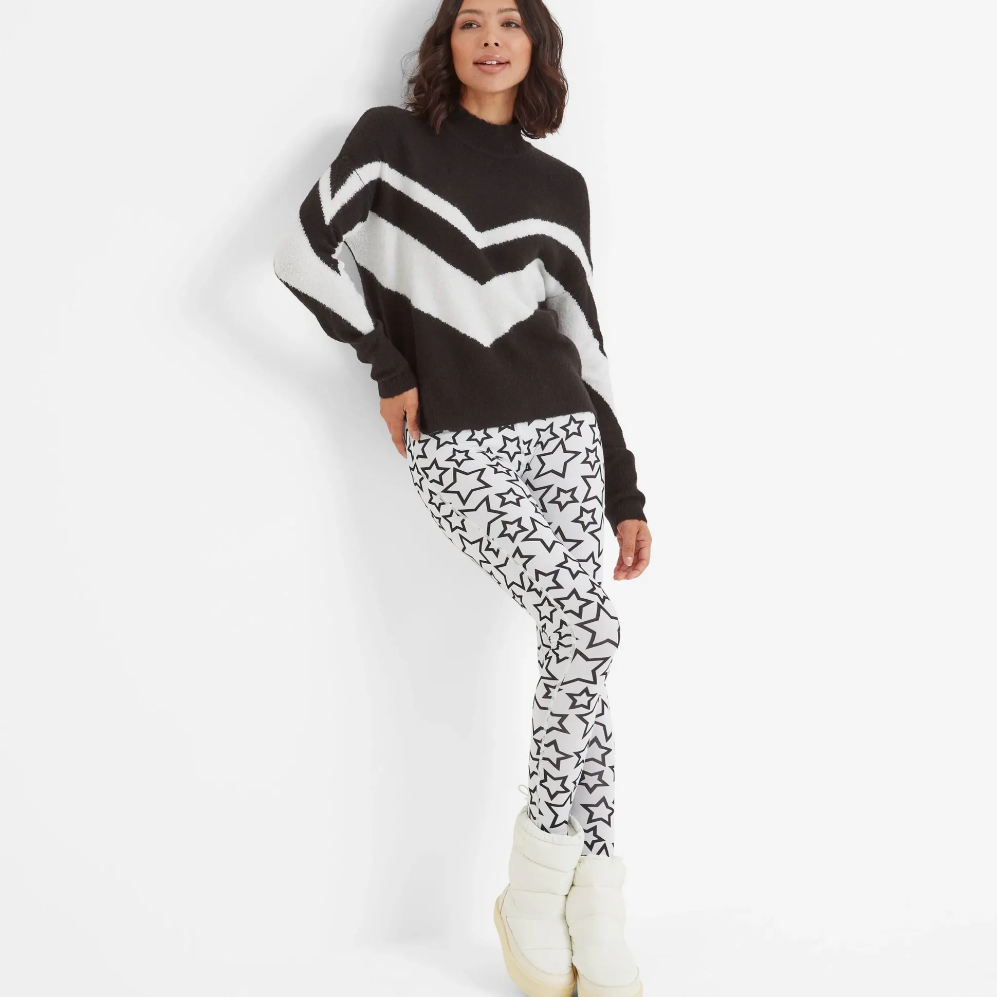Snowdon Womens Thermal Base Layer Legging - Star Print