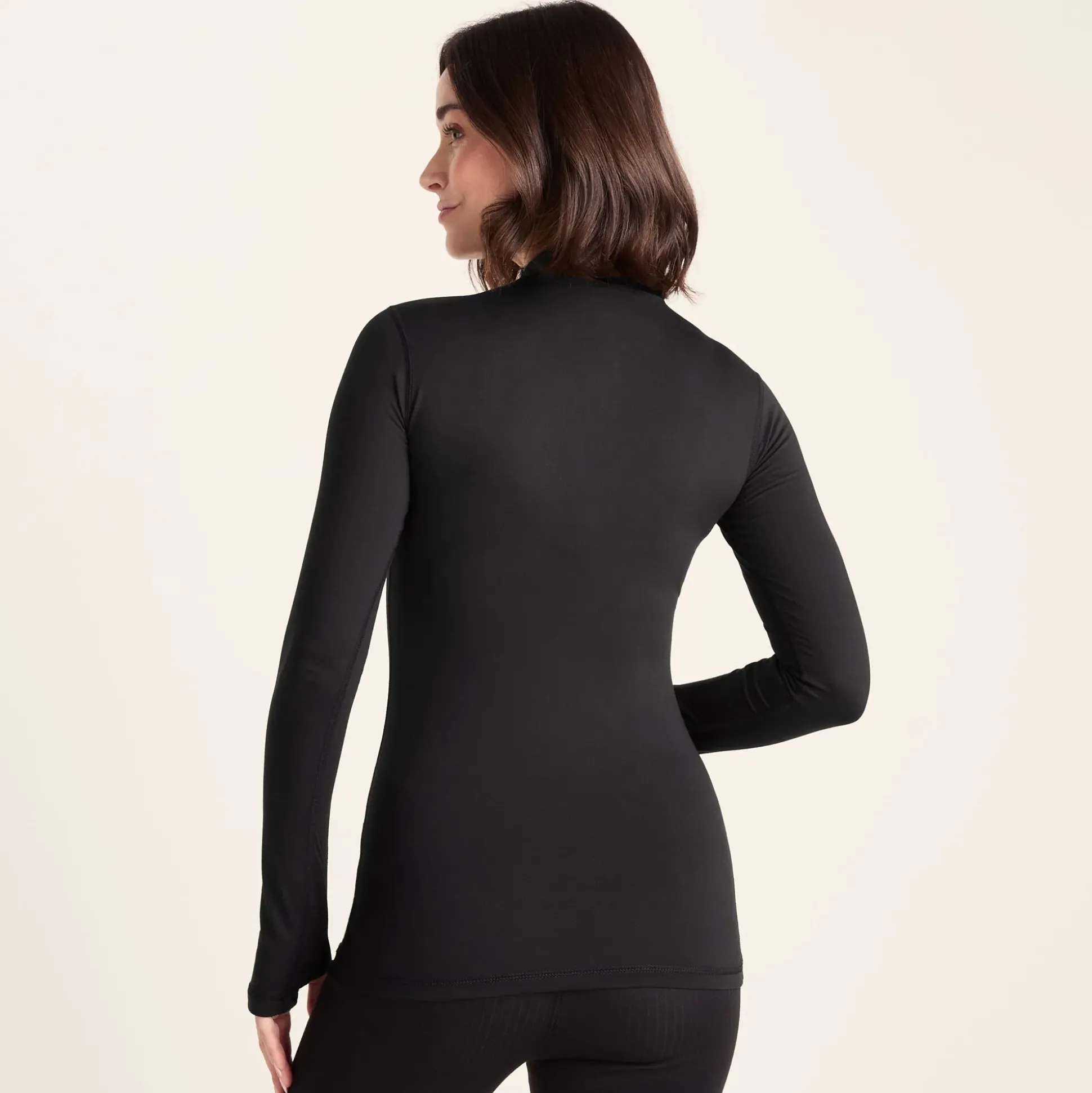 Snowdon Womens Thermal Base Layer Quarter Zip - Black