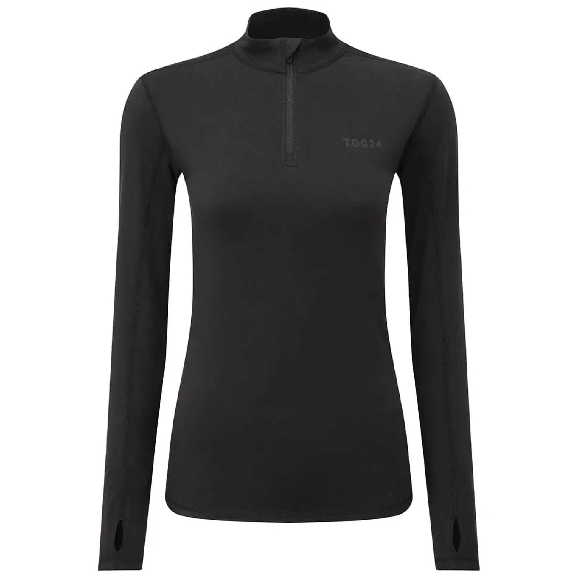Snowdon Womens Thermal Base Layer Quarter Zip - Black