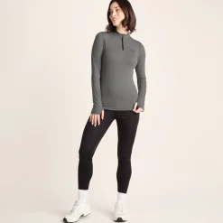 Snowdon Womens Thermal Base Layer Quarter Zip - Grey Marl